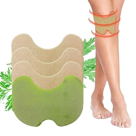 Knee Pain Relief Patches,Pack Of 20 Wormwood Leaves Dried Ginger Camphor Borneol Natural Herbal Patches, Sticker 12-Hour Relief Of Joint Pains Patch For Knee, Back, Neck, Shoulder Pain
