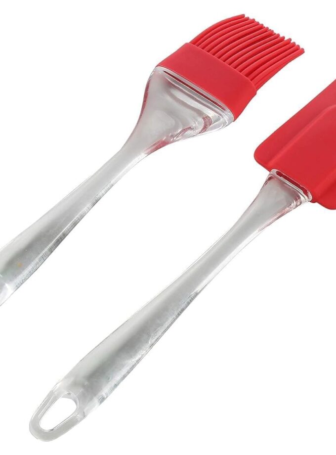 Heavy Oil Brush with Spatula Brush, Oil Brush and Spatula for Silicone Spatula and Pastry Brush for Cake Mixer, Decorating, Cooking, Baking and Glazing