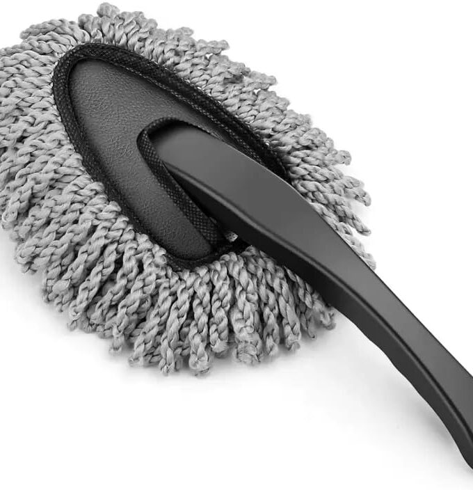 uper Soft Microfiber Car Dash Duster & Detailing Brush Set – Interior & Exterior Cleaning Tool for Dashboard, Vents, Car & Motorcycle [ 1pcs ]