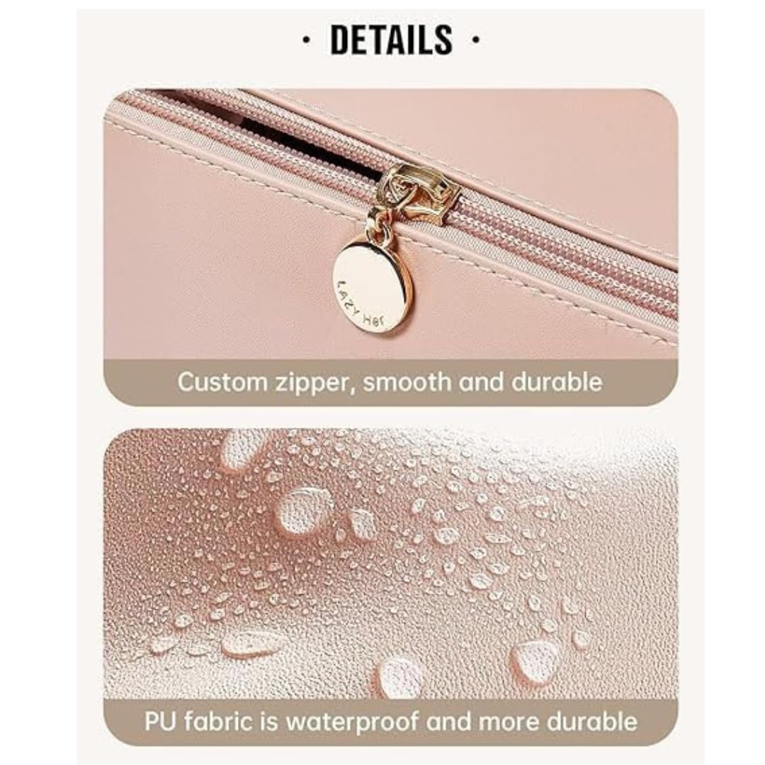 Cross Open Cosmetic Bag Pink for Women's - Image 8