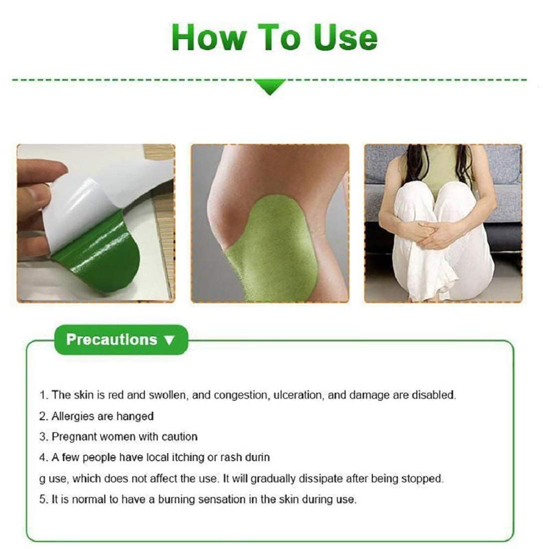 Knee Pain Relief Patches, Pack Of 10 Natural Herbal Patches - Image 6