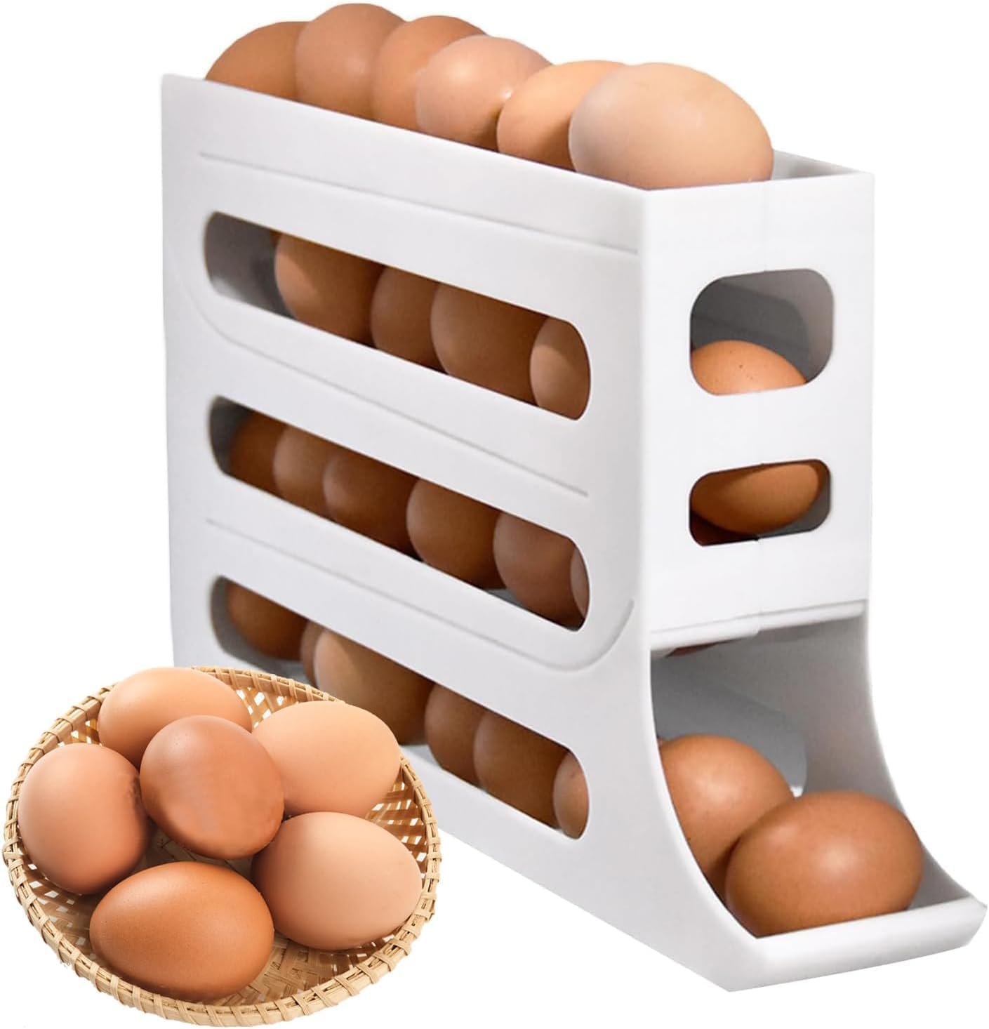 Egg Dispenser Automatic Rolling Egg Tray Organizer - Image 6