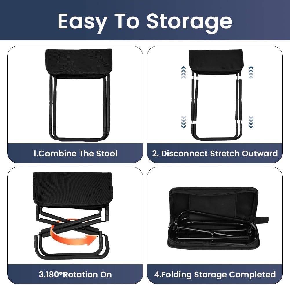 Folding Stool, Mini Outdoor Camping Stool for Travel, Picnic - Image 4