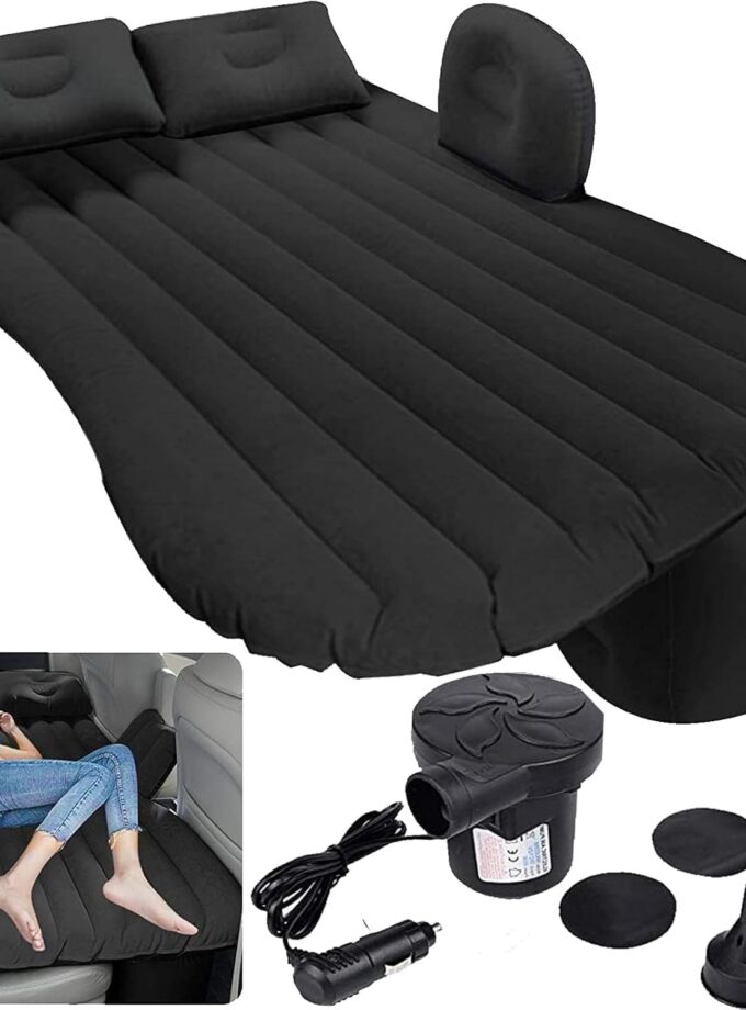 Premium Car Bed with Pump & 2 Air Pillow | Quick Inflatable Back Seat Bed | Car Inflatable Mattres | Car Bed Mattress | for Kids,Travel,Camping,Picnic, Beach