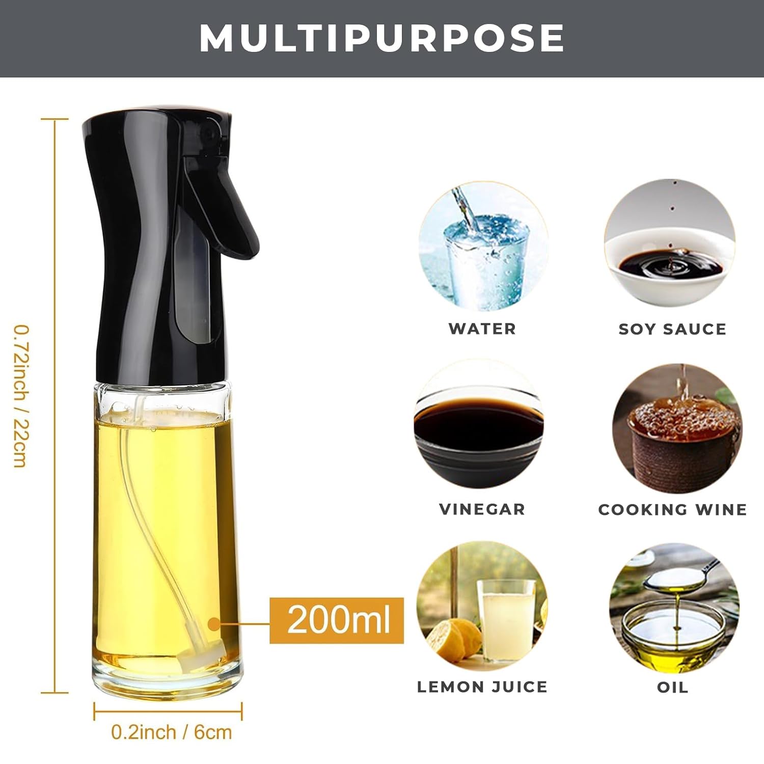 2-in-1 Oil Sprayer & Dispenser Bottle for Everyday Cooking - Image 4