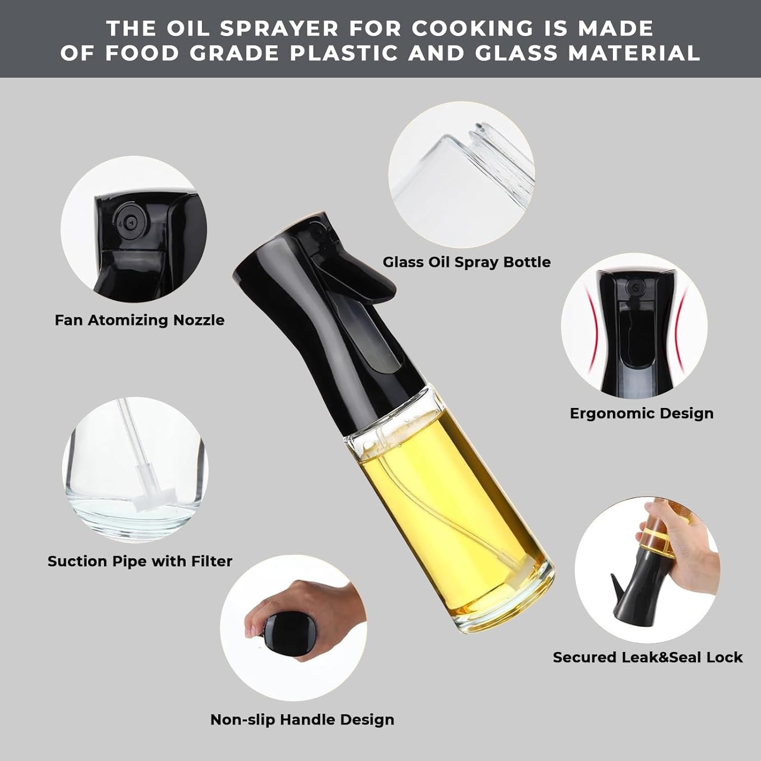 2-in-1 Oil Sprayer & Dispenser Bottle for Everyday Cooking - Image 3