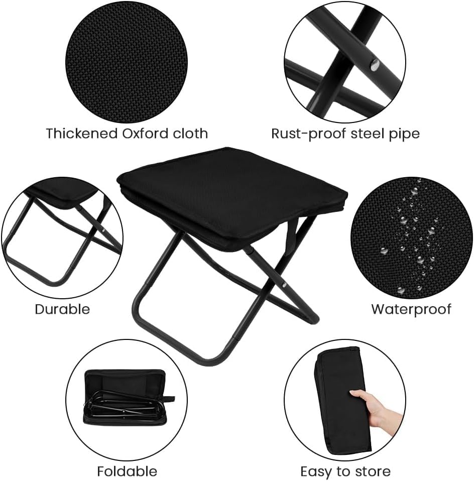 Folding Stool, Mini Outdoor Camping Stool for Travel, Picnic - Image 6