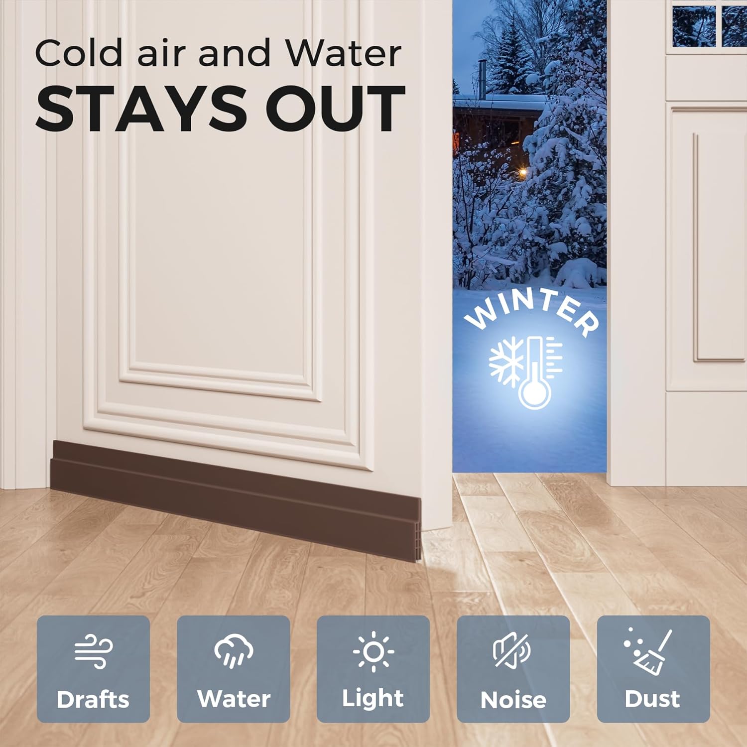 Door Draft Stopper Brown - Image 4