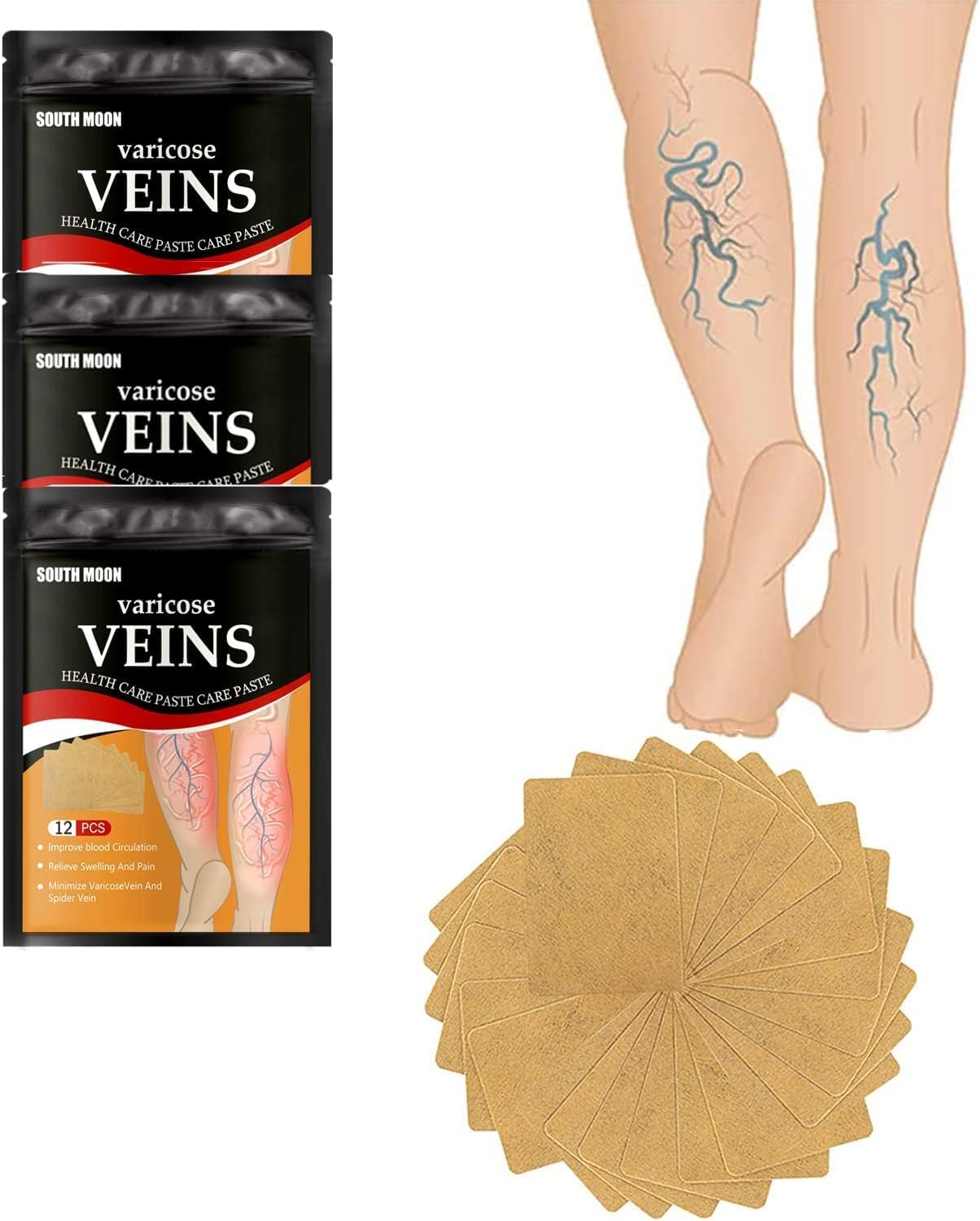Varicose Veins Patches Dredge Vein Smoothing Varicose Veins Reduce Swelling Relieve Pain - Image 7
