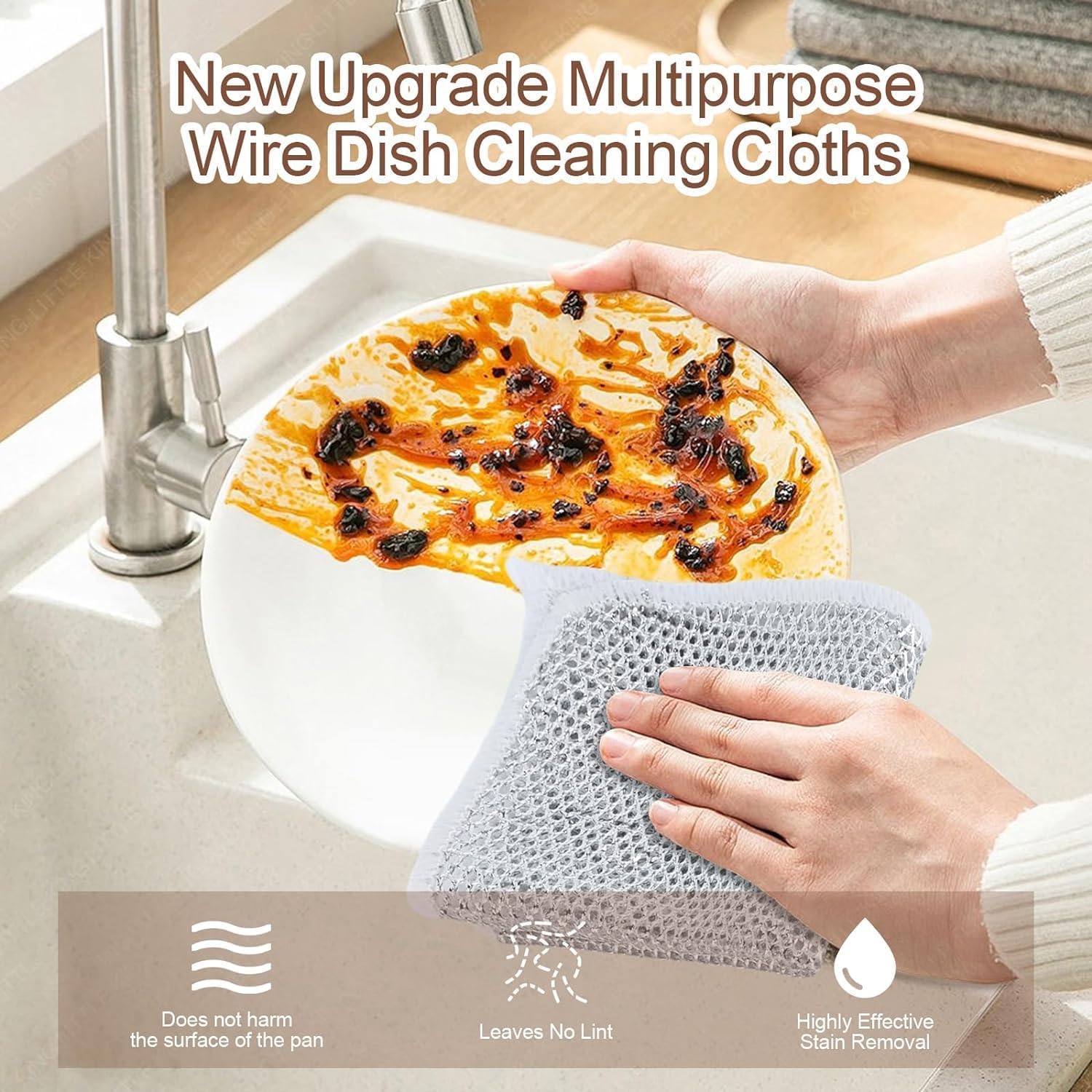 Double Side Steel Wire Dish - Image 3