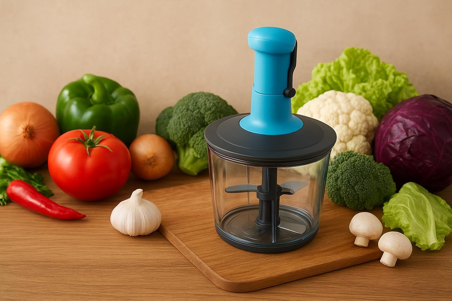 Manual Hand Press Push Chopper - Image 5