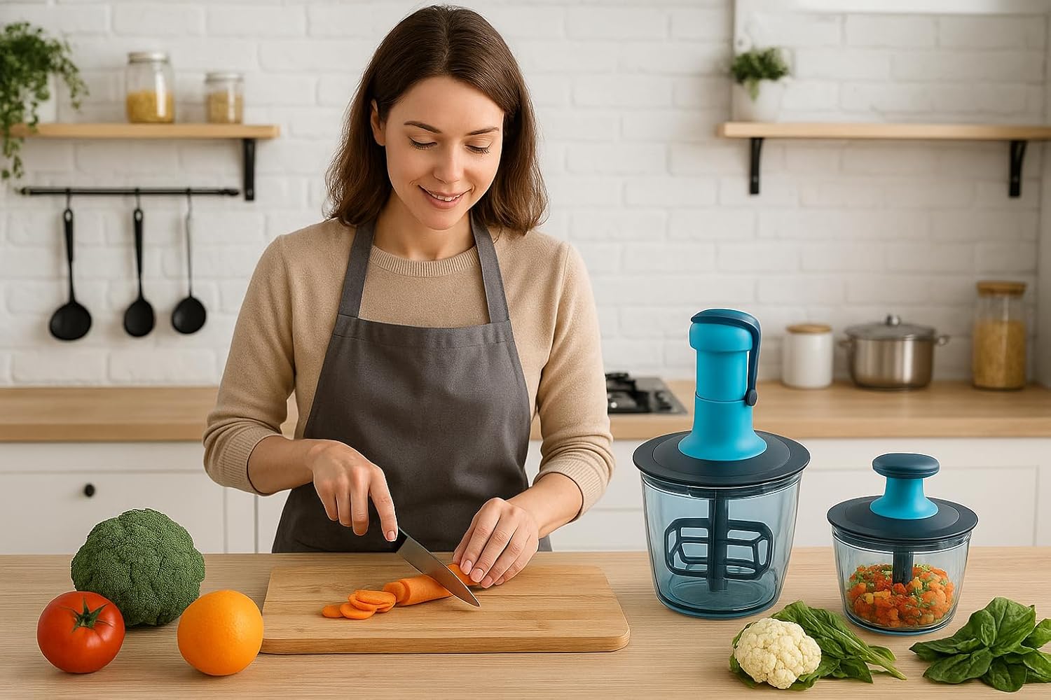 Manual Hand Press Push Chopper - Image 6