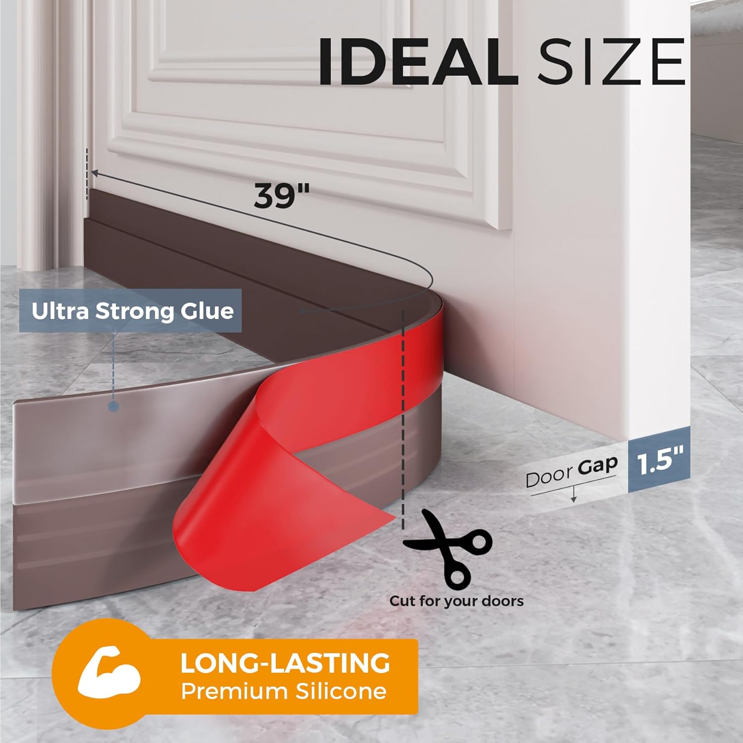 Door Draft Stopper Brown - Image 3