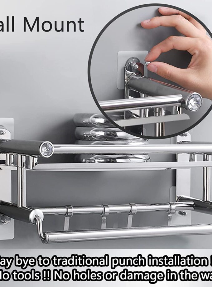 Adhesive Screw Hooks for Wall Without Drilling, 10 Pack